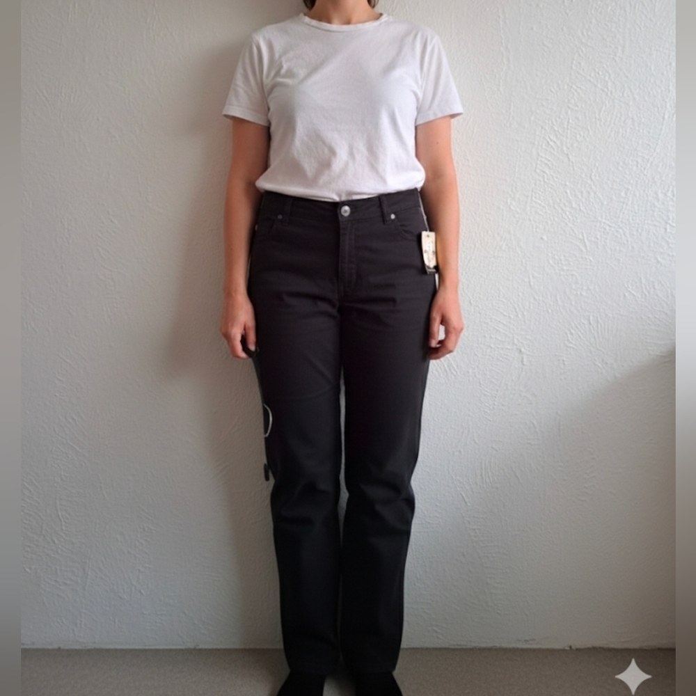 Woolrich Womens Jeans Size 10 Black Onyx High Rise Mom Utility Core NWT